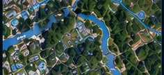 Aerial GIS imagery of a neighborhood